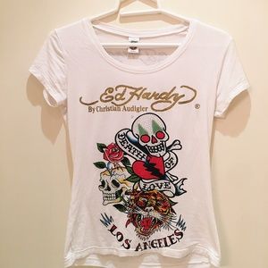Vintage Ed Hardy Bedazzled Tiger T-Shirt